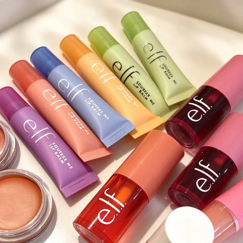 Fashion ELF Lip Gloss Set Fruit Flavor Mango-Watermelon Moisturizing Exfoliates Dead Skin Shapes Facial Contours Makeup Gifts
