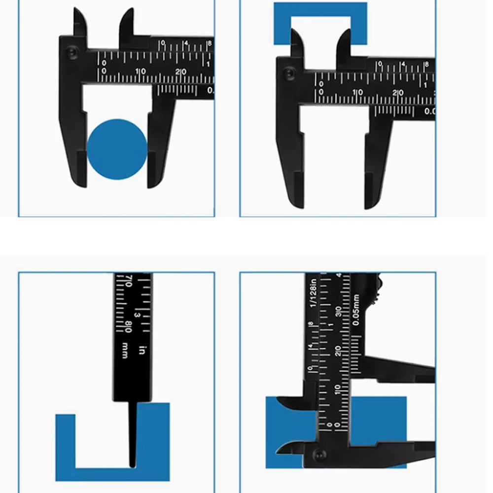 Herramienta de bricolaje para carpintería, metal, fontanería, fabricación de modelos, calibrador Vernier de 80mm y 150mm, herramienta de medición de diámetro de profundidad de apertura