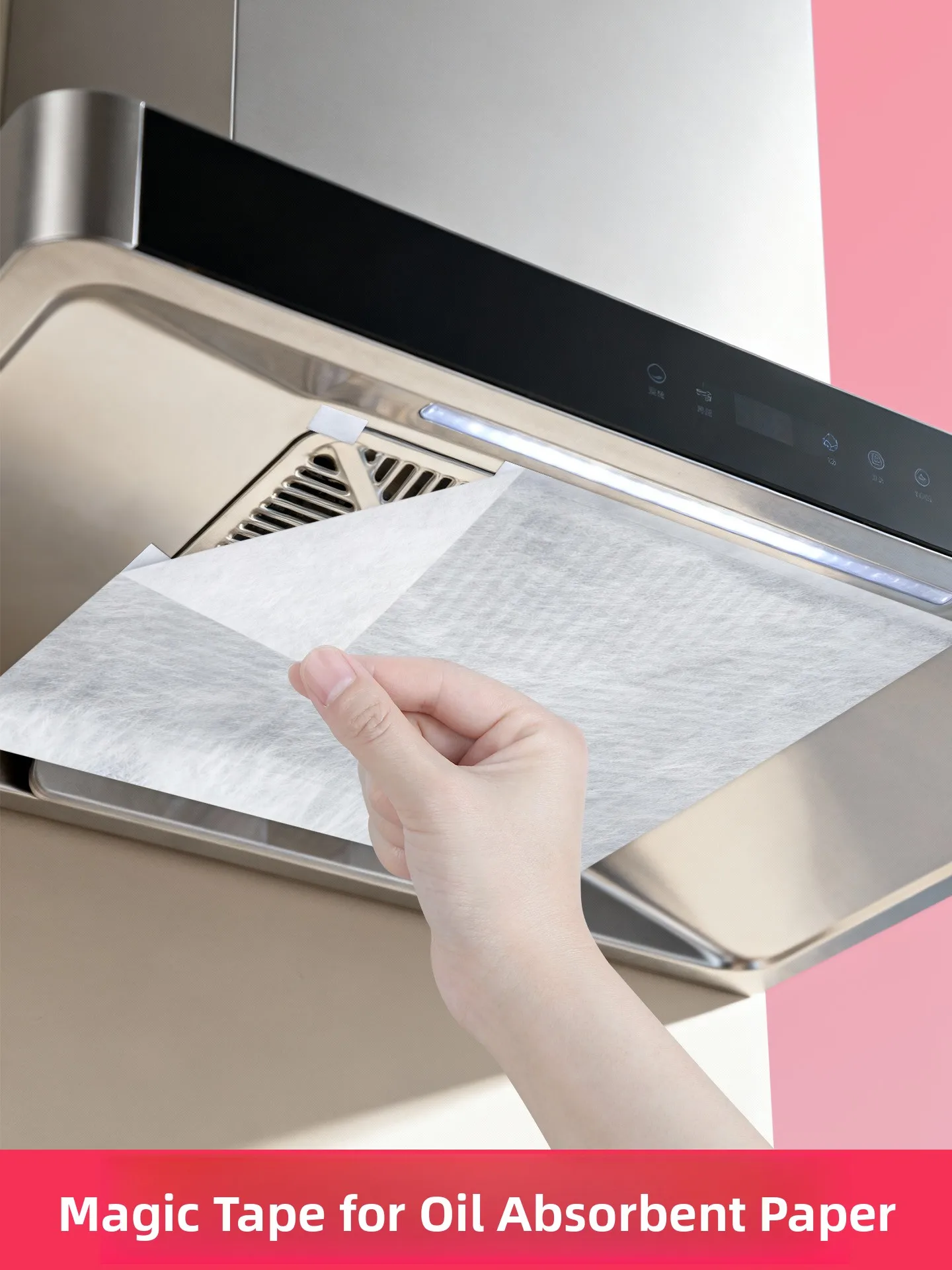 

Kitchen Oil Absorbing Paper Strong Adhesive Oil Proof Baing Magic Tape High Adhesive Force Hook Side Magic Bule