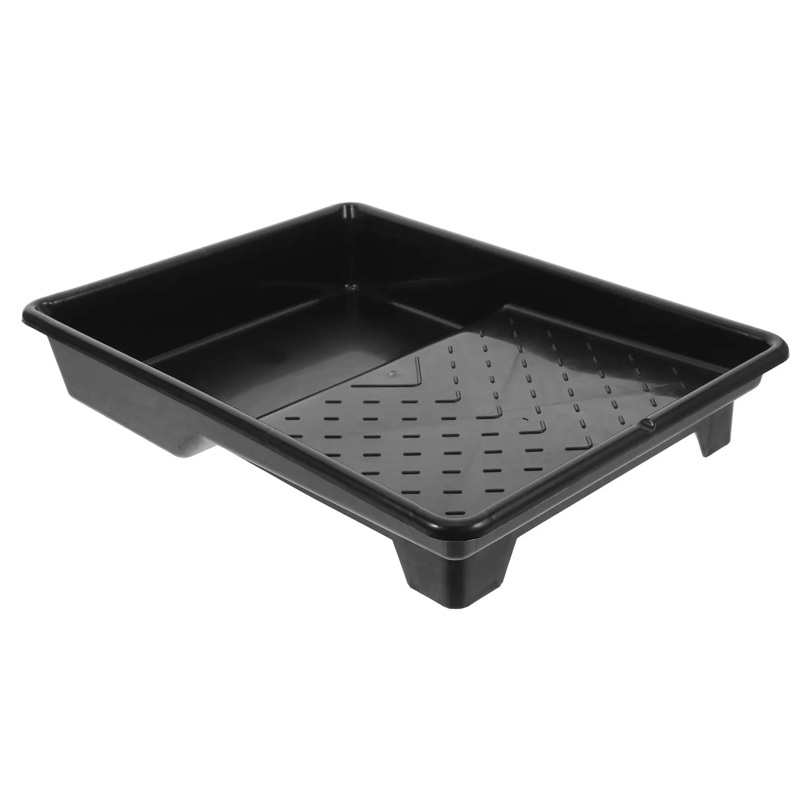 9-Inch Universal Plastic Paint Tray Black Heavy-Duty Roller Tray for Wall Painting Projects Paint Pan Liners Compatible with view 2