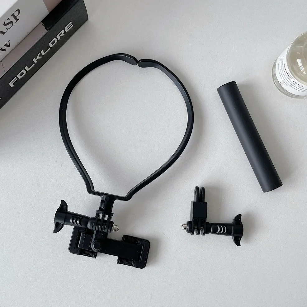Suporte para telefone de pescoço mãos-livres - interruptor instantâneo entre filmagem horizontal e vertical, compatível com Apple e Huawei