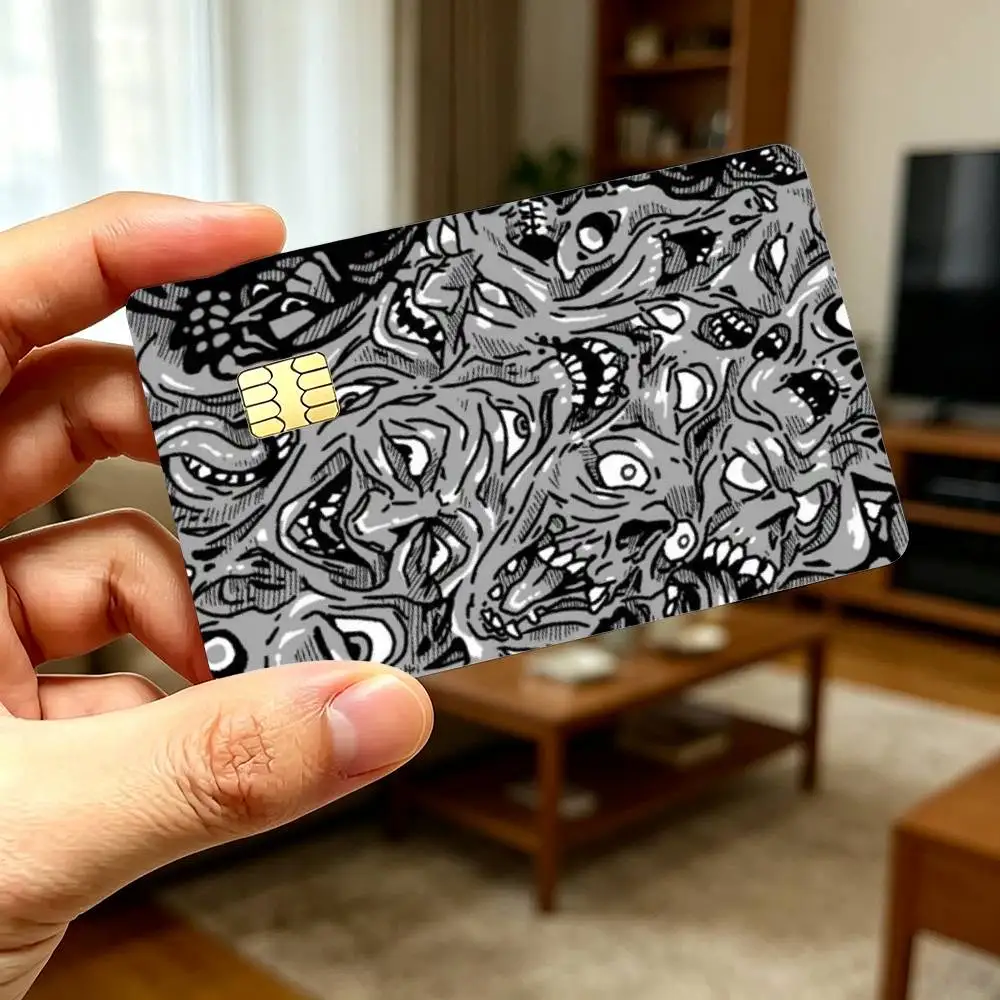Phasmophobia T-Tarot C-Card High‑Def Game Chip Decals Credit Card Tiny Waterproof Vinyl Decor Practical Present