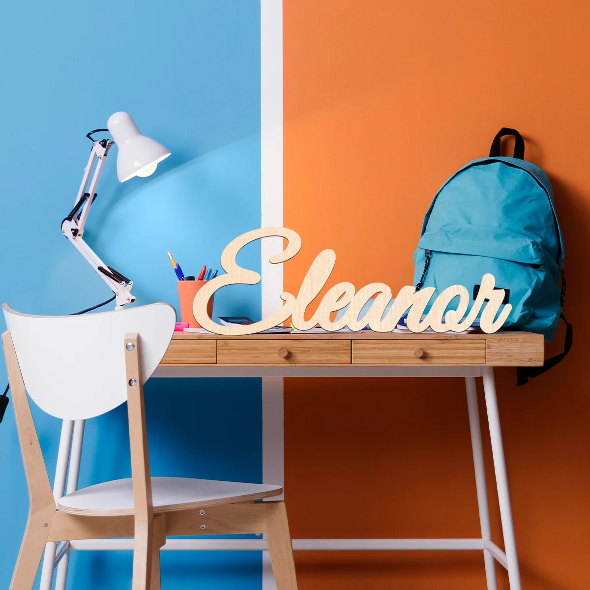 1 قطعة لوحة خشبية متينة مخصصة تحمل اسمًا على الطراز التقليدي لوحة تزيين الطاولة لغرفة النوم #1