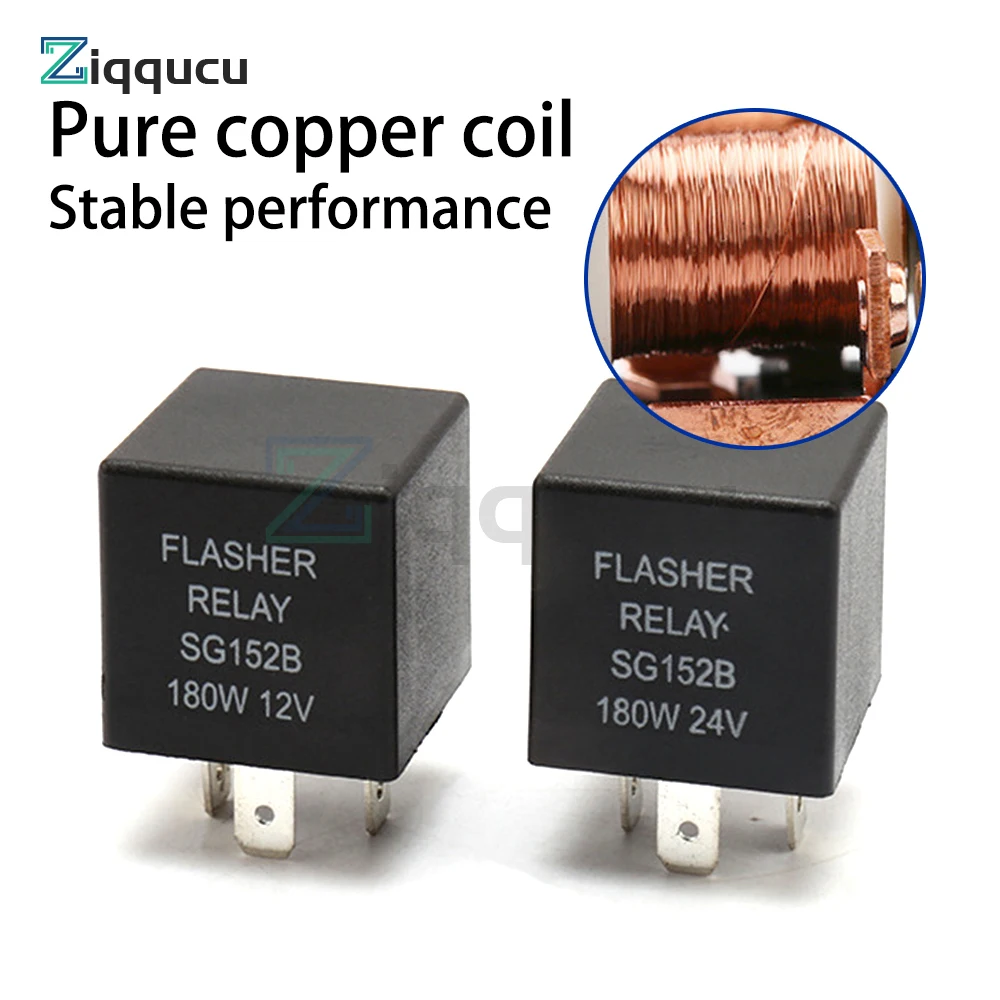 Flasher Relay 3 Pin Adjustable LED Flasher Relay Turn Signal Light Blinker Universal for 12V 24V Automobiles and Motorcycles