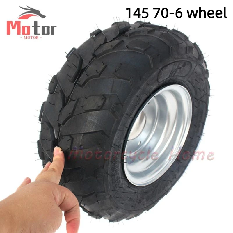 

6 Inch Rim 145/70-6 Off Road Wheel Tire Fit For 49cc 50cc 110cc Electric ATV Scooter Buggy Go kart Bike Vehicle Parts