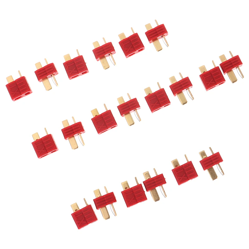 20pcs/10pairs T Plug Male Female Deans Connectors For RC LiPo Battery RC FPV Racing Drone