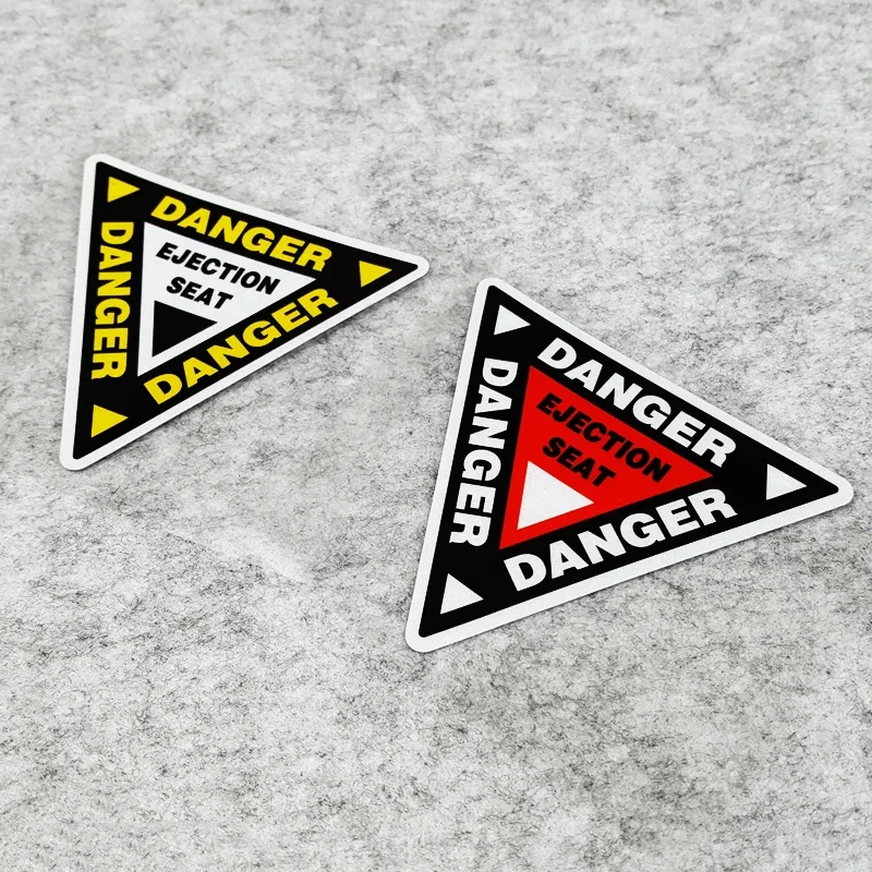 LumyS383 3M Reflective Warning Sticker Danger Ejection Seat For Car Interior Decoration Funny Vinyl Decals Waterproof