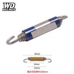 1pcs 86mm Universal Motorcycle Exhaust Spring Hooks Stainless Front Middle Link Pipe Rotatable Metal Springs Practical Thicken