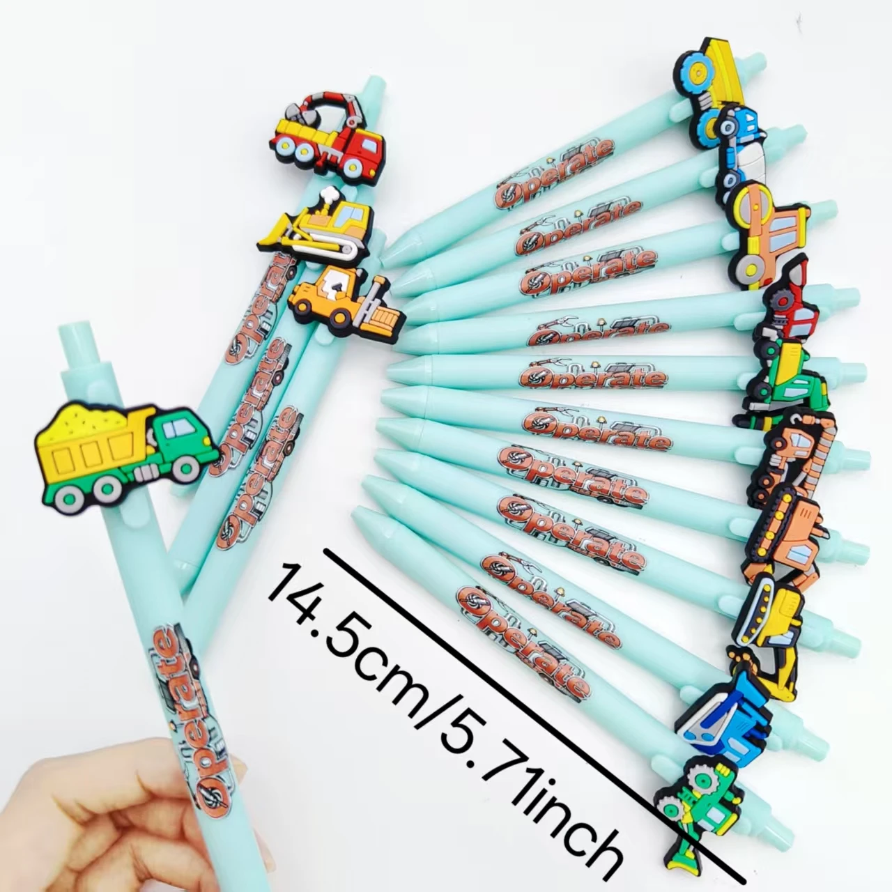 10 قطعة/16 قطعة نمط السيارة الهندسية النمذجة التصحيح قلم حبر جاف سلسلة الضوء الأزرق المطبوعة هلام القلم #5