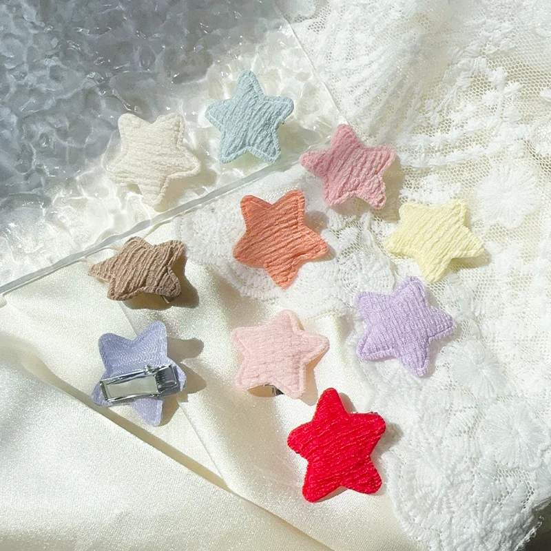 

10pcs/set Candy Colors Pentagram Elegant Heart Hair Clip Cute Headwear Mini Clip Kids Girls Summer Outdoor Wear Hair Accessories