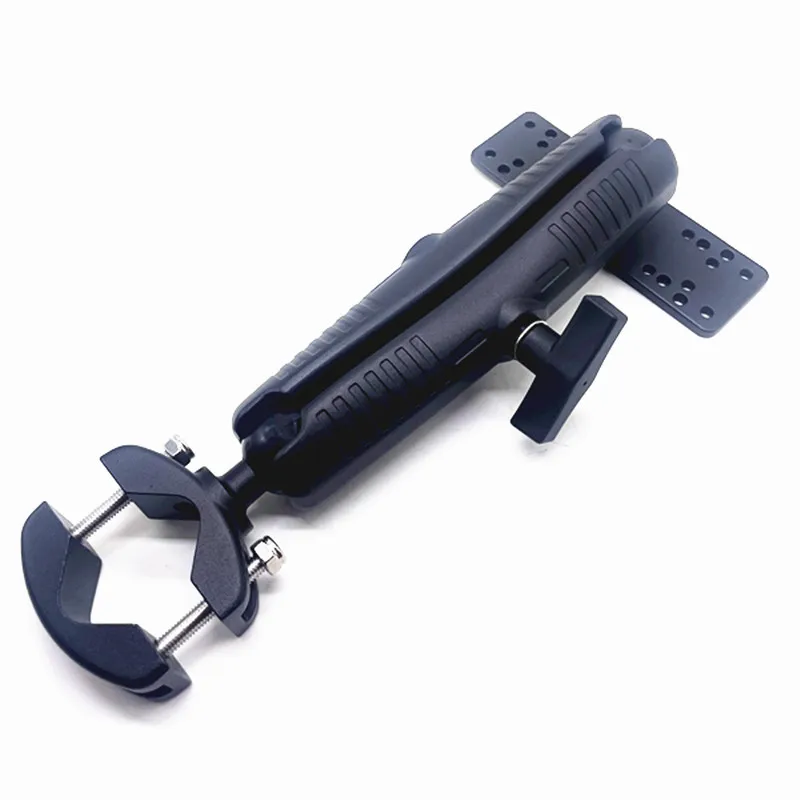 1.5 Inch Rubber Ball Base Torque Pipe Clamp With Double Socket Arm to Fish Finder Mount for RAM Mount Boat Garmin/Lowrance