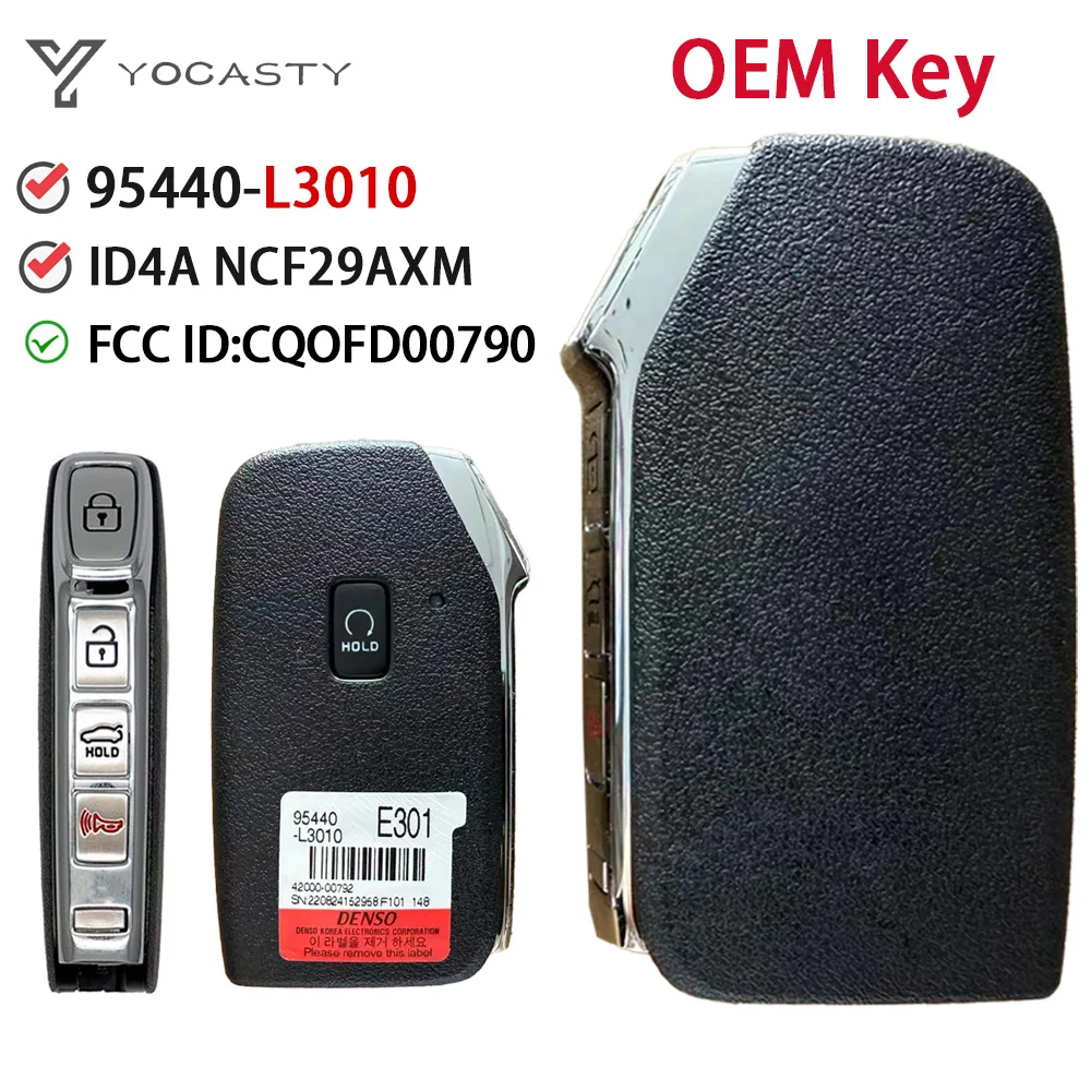 

YOCASTY OEM 95440-L3010 FCC ID: CQOFD00790 5 Buttons 433MHz ID4A NCF29AXM Keyless Smart Car Key For KIA K5 2020