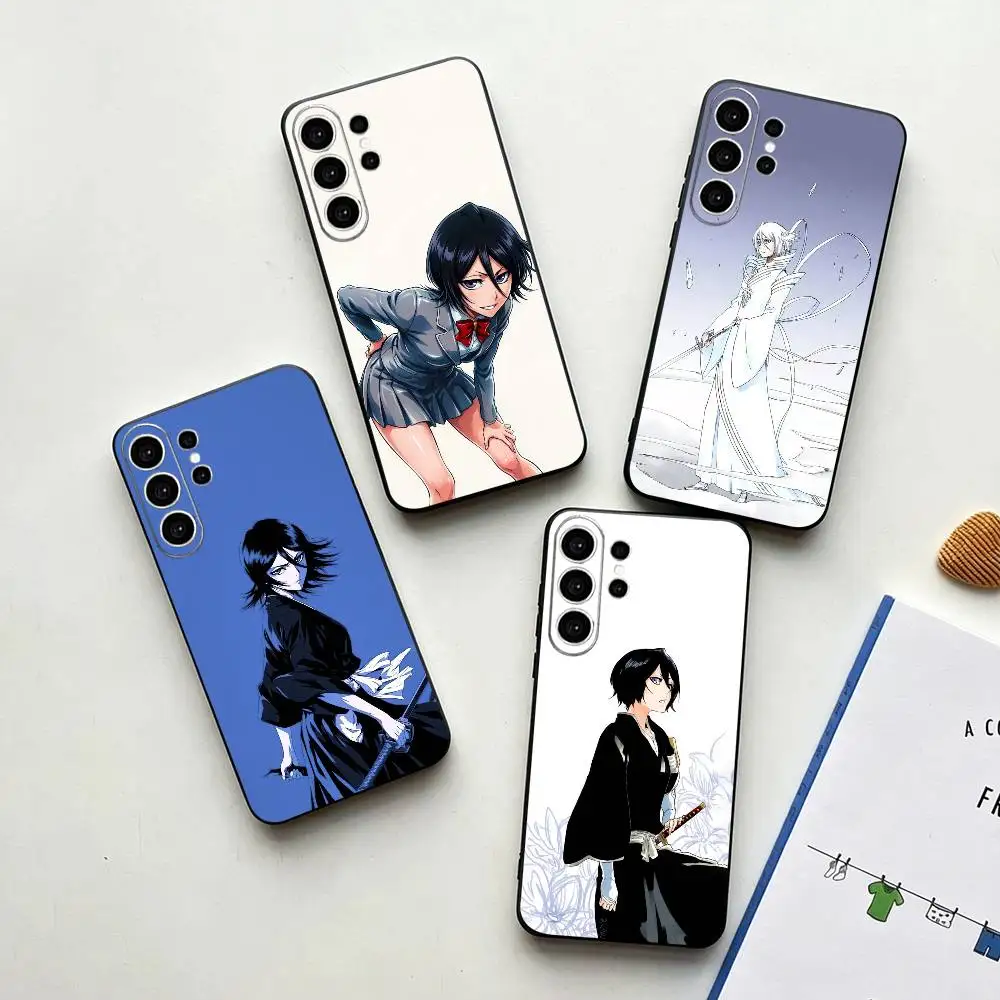 B-Bleachs K-Kurosaki-i Rukia  Phone Case For Samsung S25,S24,S21,S22,S23,S30,Ultra,S20,Plus,Fe,Note,10,9,5G Black Cover