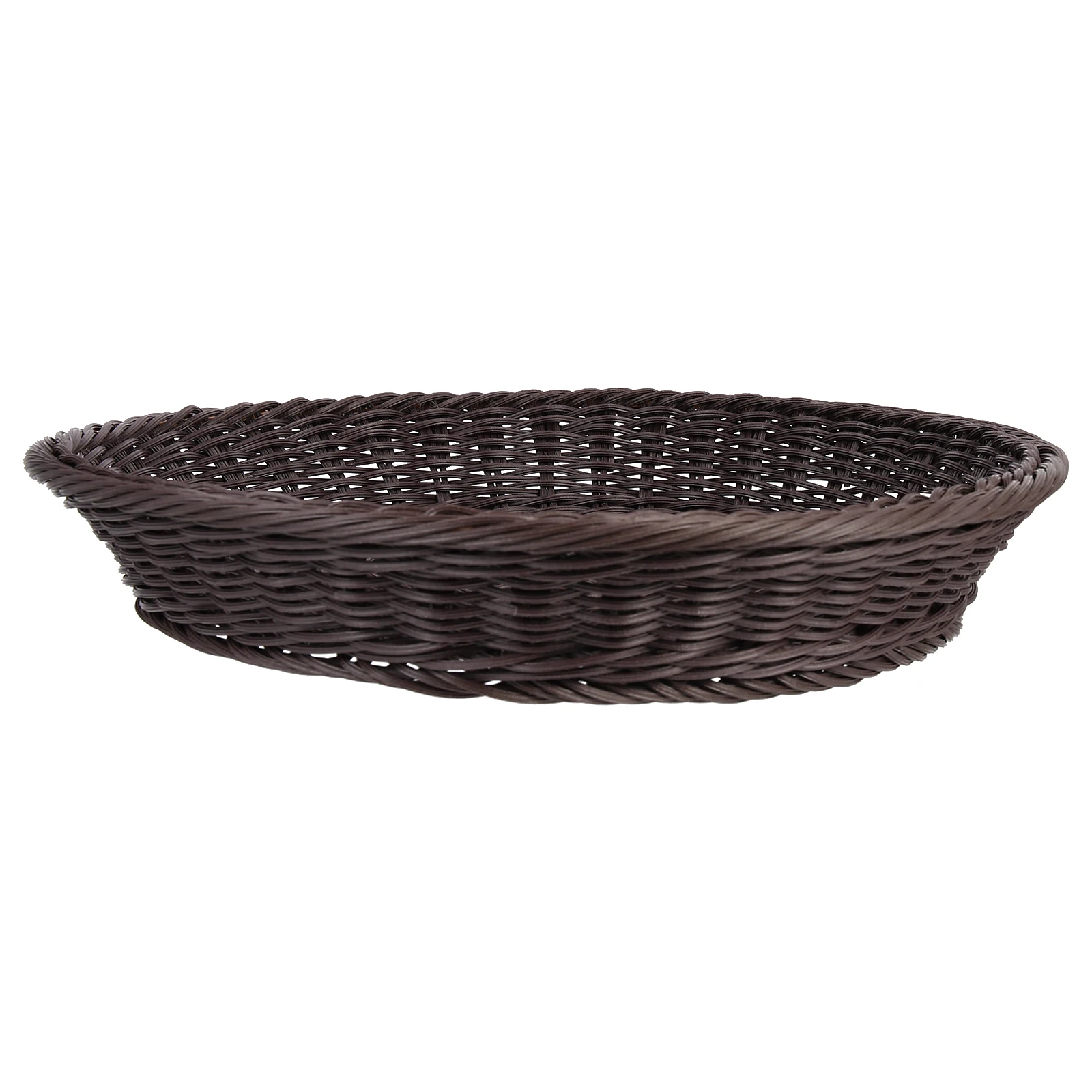 

Woven Bread Basket Food Container Snack Serving Imitation Rattan Large Capacity Fruit Storage Household Kitchen Bar