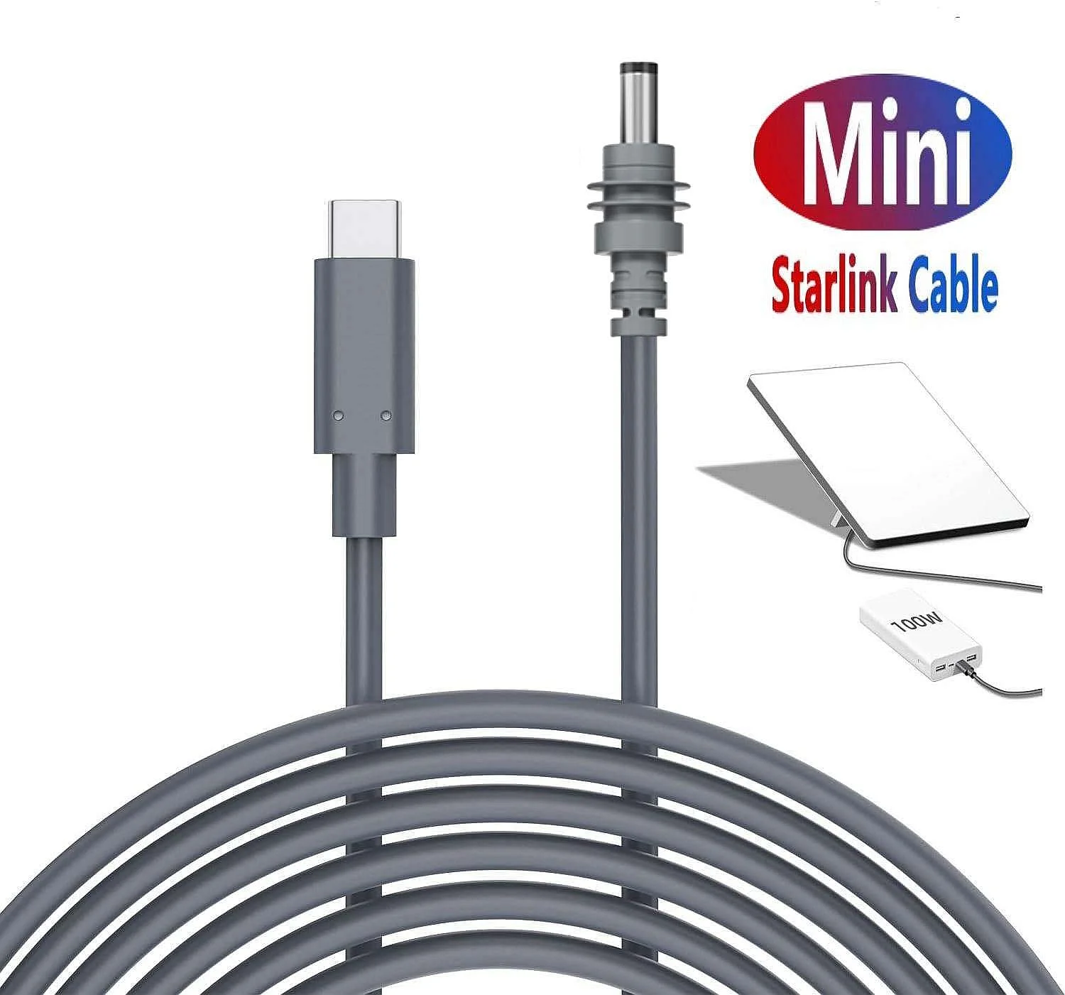 Starlink Type-C to DC Cable 10M Grey