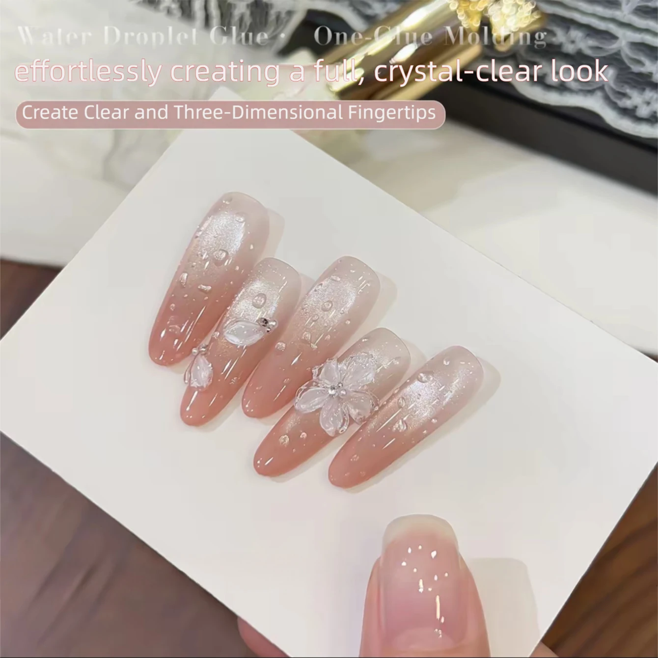 MIANEL Water Drop Top Coat 2026 Frühling/Sommer Kollektion Klares Vielseitiges Wassertropfenförmiges Nagelkunst-Funktionsgel – Detail 5