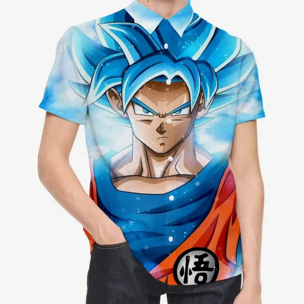 

Elegant Shirts for Men Dragon Ball Z Vegeta Men's Clothes Shirt Y2k Mens Designer Seaside Trip Beach Style Social Anime Harajuku