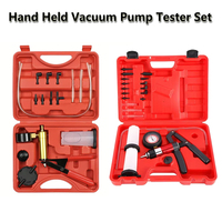 21pcs Manual Brake Bleeder Vacuum Pump Kit Automotive Fluid Tester with Gauge Adapters 2 in 1 Handheld Pistol Test Tools for Car