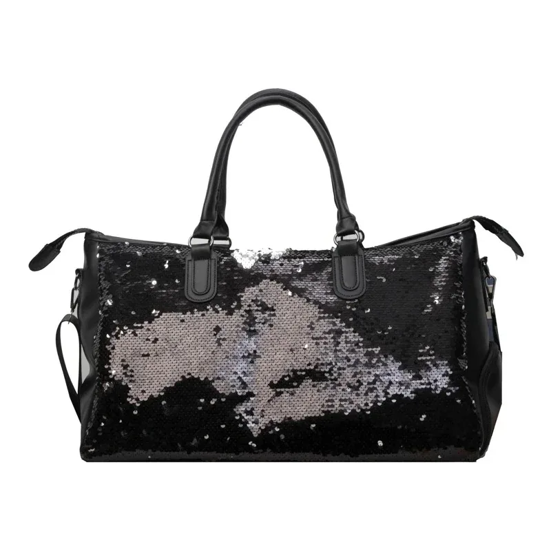 Hot Selling Fashion Sequin PU Zipper Large Capacity Women\'s Shoulder Bag 2024 High Quality Versatile Travel Crossbody Bag