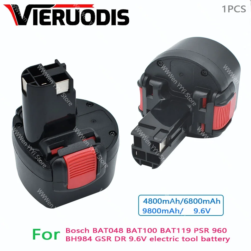 

for Bosch 6800mAh 9.6V NI-MH Replacement Battery PSR 960 BAT048 BAT119 BAT100 BH984 BPT1041 23609 32609 PSR960 GSR 9 6V E-2 GSR