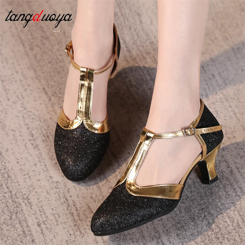 

Women Latin Dance Shoes Women Pumps Latin Dance Shoes Ballroom Dance Sandals Female Wedding Party Shoes
