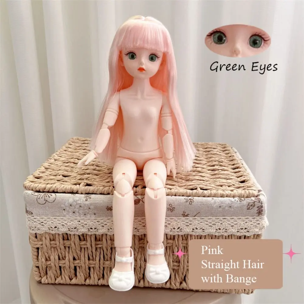 

Removable Joints 1/6 3D Movable Joint Doll Body Beautiful Curly Hair Nude 30cm Joints Doll DIY 3D Doll Head with Hair Girl