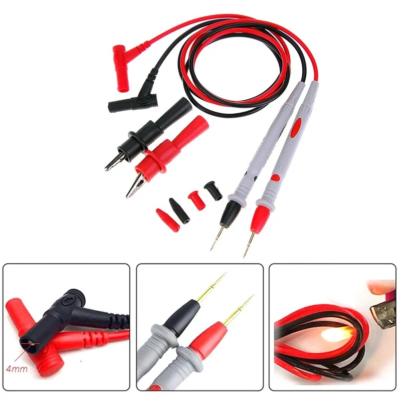 20A 1000V Multimeter Probe Test Lead Pin for Digital Multimeter Tip Multimeter Tester Lead Probe Wire Pen Cable