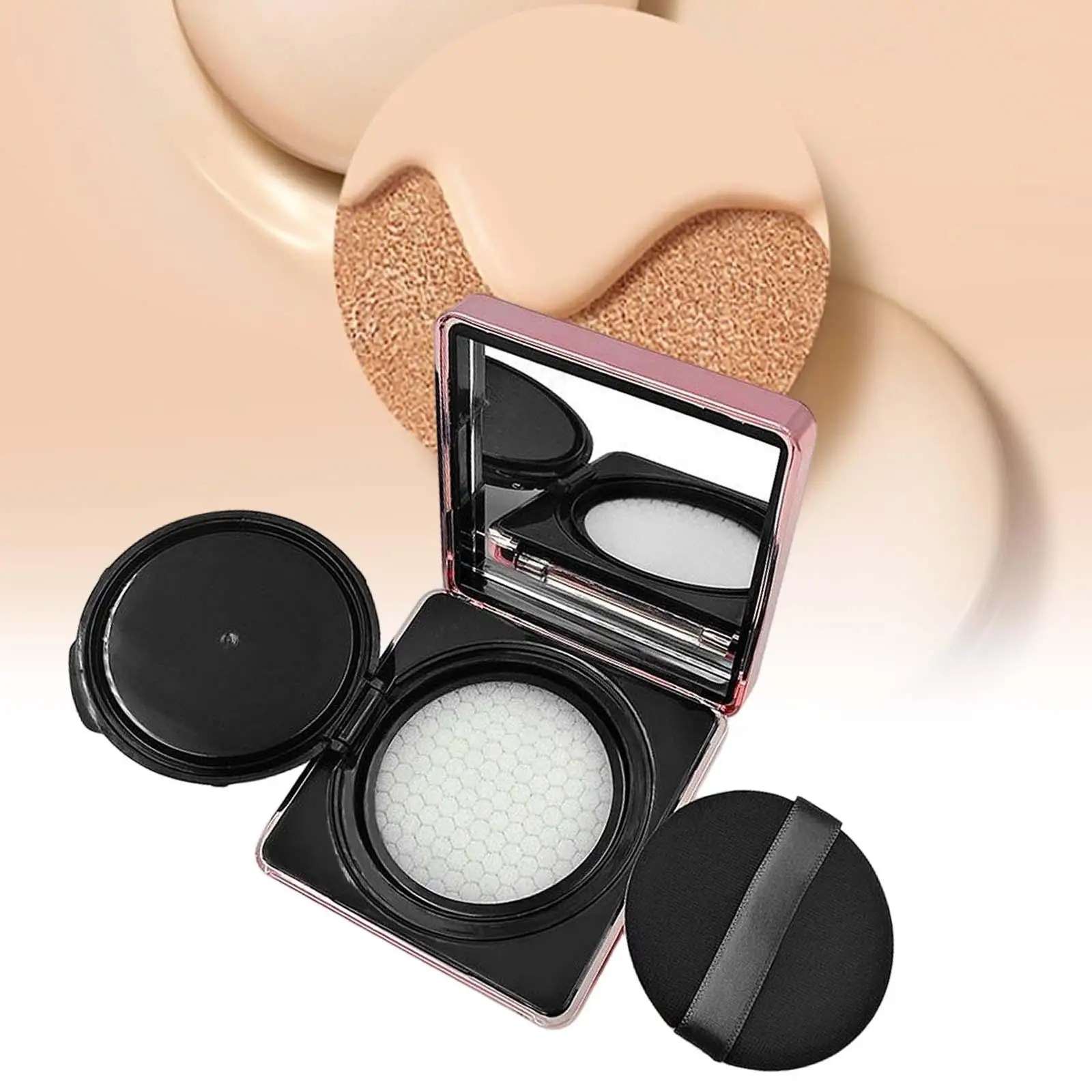 Empty Air Cushion Puff Box Compact Lightweight Magnetic Closure Cosmetic Powder Container DIY Portable Foundation BB Cream Case