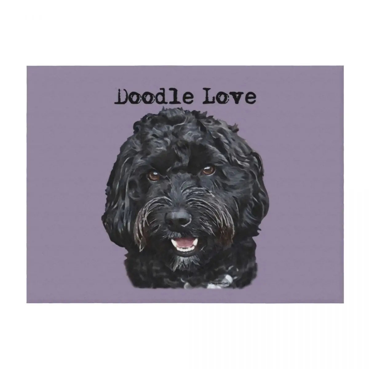 

Black Doodle Dog Throw Blanket Custom bed plaid Designers Stuffeds Blankets