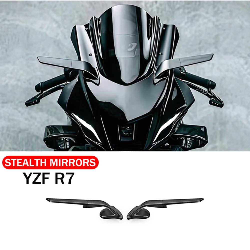 

For Yamaha YZF R7 YZFR7 2021-2022 Motorcycle Mirrors Stealth Mirrors Sports Winglets Mirror Kit Adjustable Mirrors Wing Mirrors