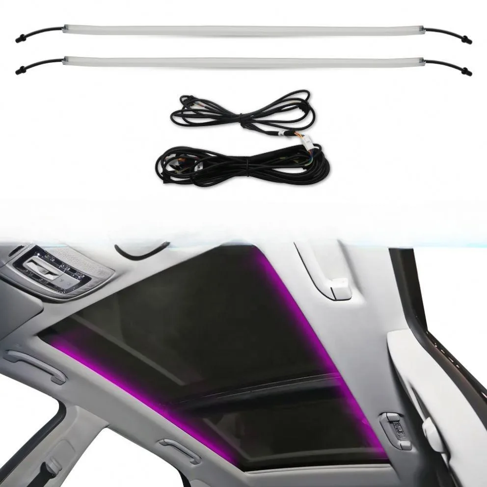 

For Mercedes-Benz GLE GLS W167 Sunroof Ambient Lighting System 64-Color Illuminated Interior Ambient Lighting