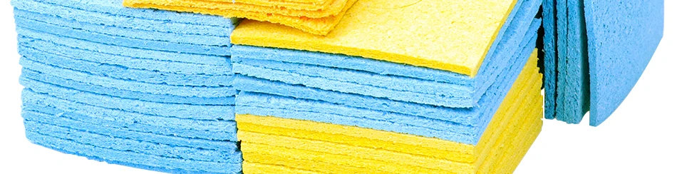10pcs iron head cleaning sponge, high temperature resistant and thickened sponge, special for soldering iron holder.