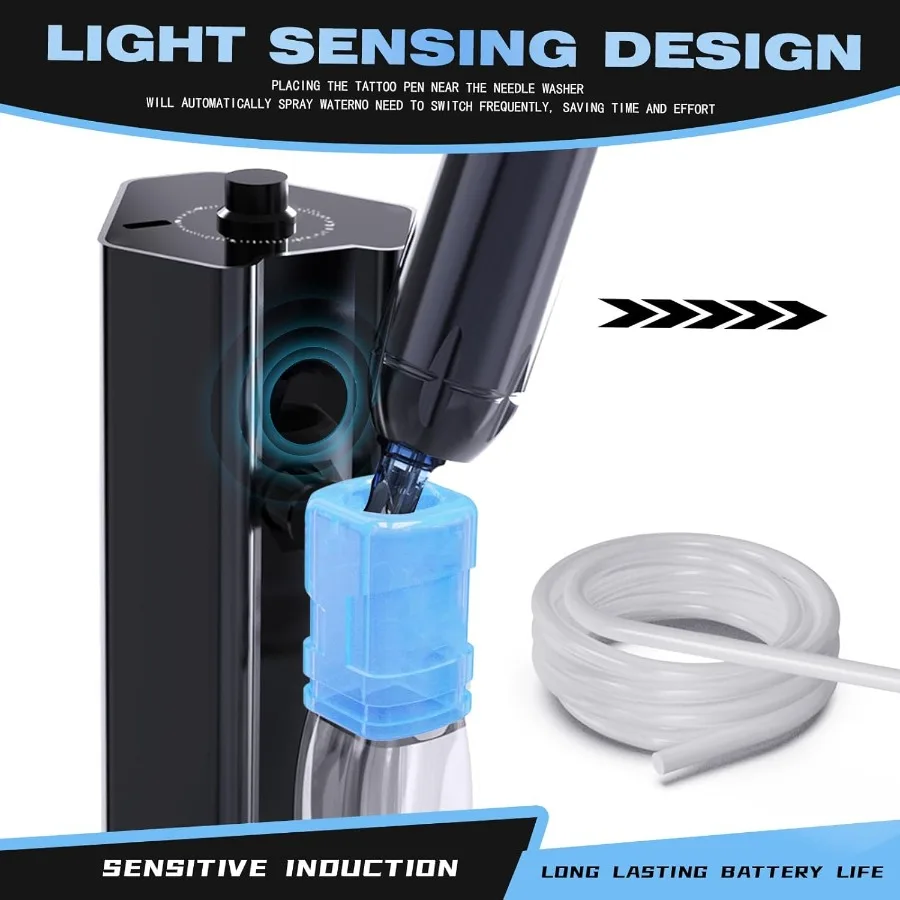 غسالة إبرة الوشم بمستشعر تلقائي مع نظام تنظيف المياه المتدفقة لإبر الخرطوشة وشم فعال وصحي Ne #2