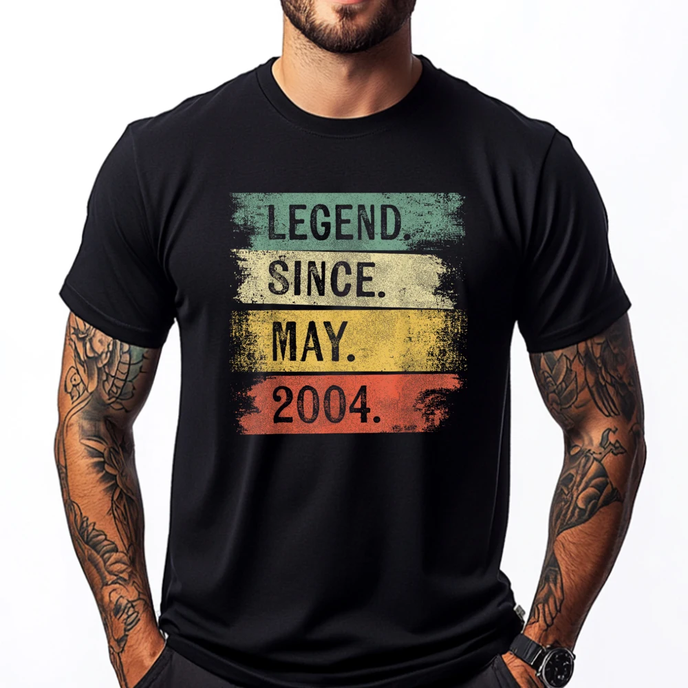 20 Year Old Legend Since May 2004 20th Birthday Men Graphic Tees Men's Shirt