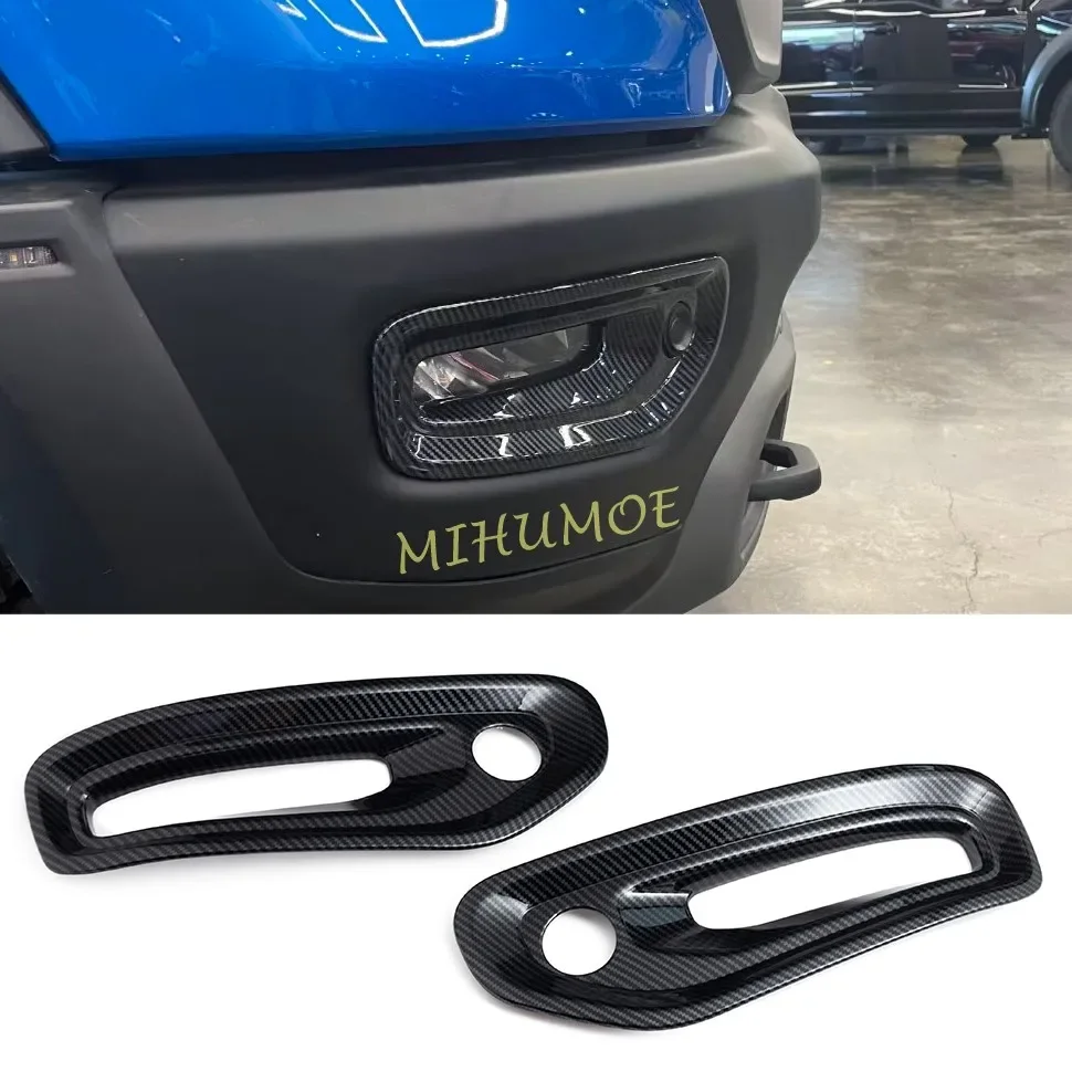 For Ram 1500 Rebel / TRX 2019 2020 2021 2022 2023 2024 Front Bumper Fog Light Cover Frame Bezel Carbon Fiber Style Accessories
