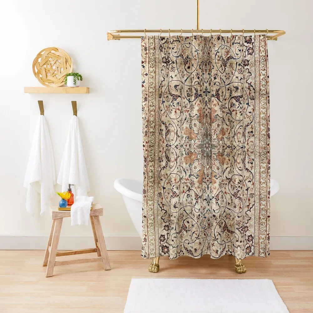 

Silk Esfahan Persian Carpet Print Shower Curtain Shower Set Shower Bathroom Luxury Bathroom Curtain