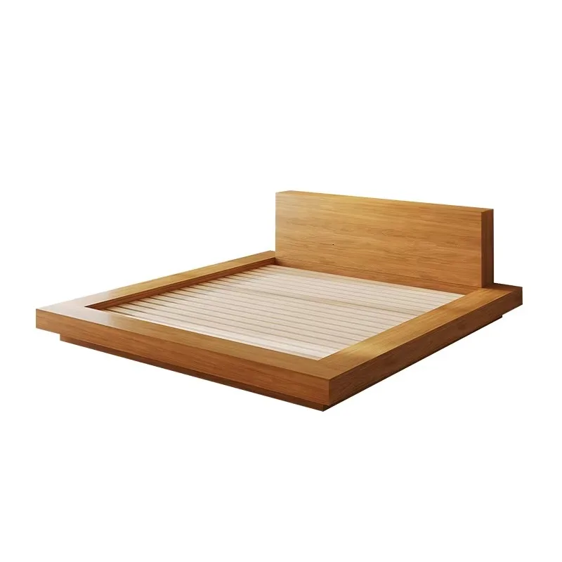 

Современная двуспальная кровать King, японская простыня на платформе с татами, человеческая двуспальная кровать, мебель для спальни, деревянная кровать King