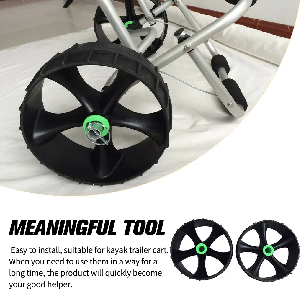 

Kayak Wheel with TPE Surface Canoe Trailer Trolley Cart Tire Strong-bearing Professional Replacement Wheels Accessories