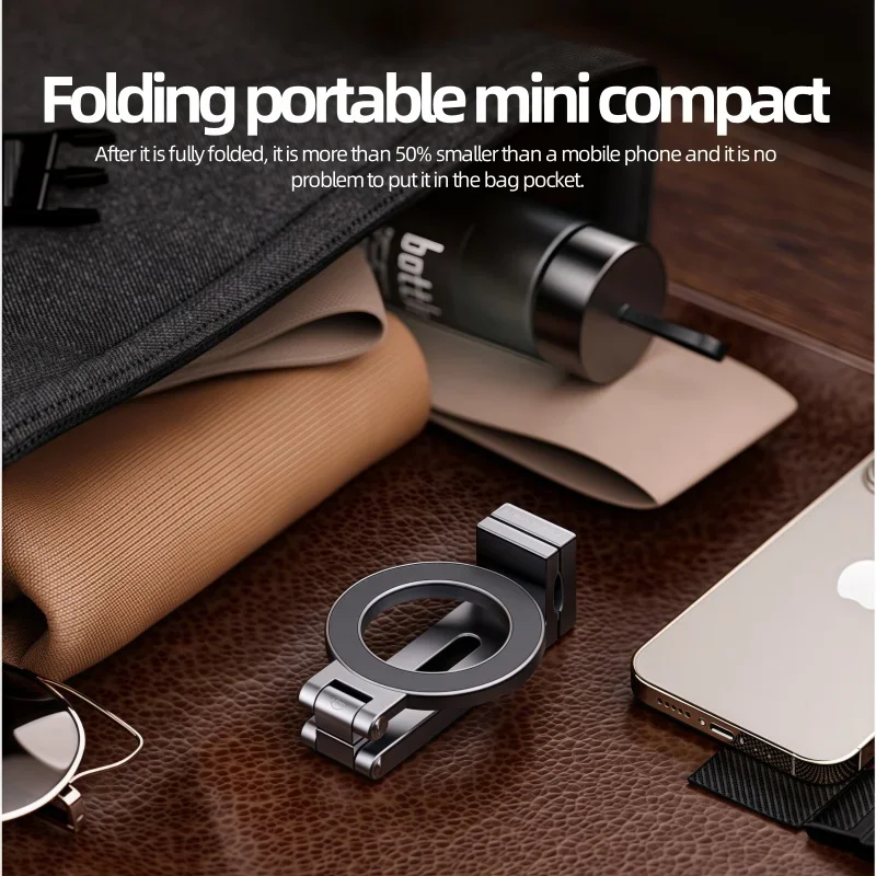 

Портативный магнитный держатель для телефона Magsafe, мини-сплав, металл, складной, поддержка вращения на 360 градусов, стабильная и не тряскающая опорная рамка