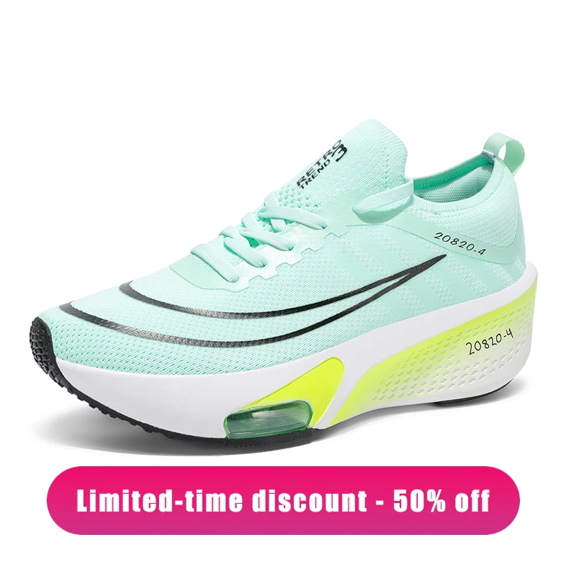 Zapatillas deportivas para correr para hombre, zapatillas informales antideslizantes con placa de carbono para maratón, transpirables, ligeras y cómodas para mujer