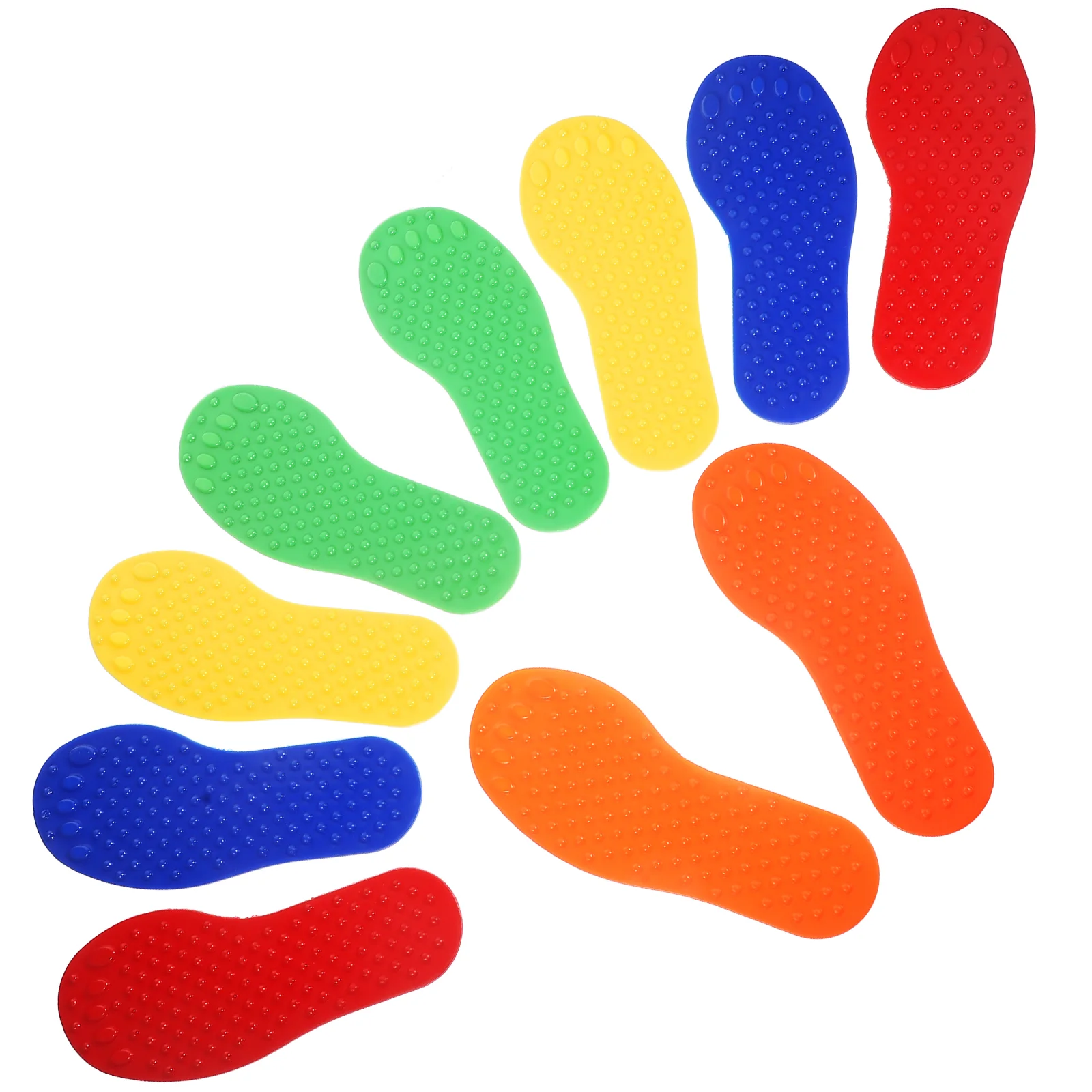 10 Pcs Floor Markings Spot Pads Activity Walker Straight Markers Area Rugs Carpet Pvc Santa Footprints for Kit Child