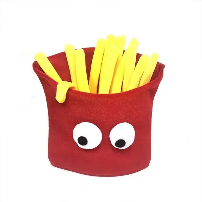 Halloween Hair Accessories Cartoon French Fries Burger Hat Creative Cute Party Dress Up Hat Stage Performance Photo Props