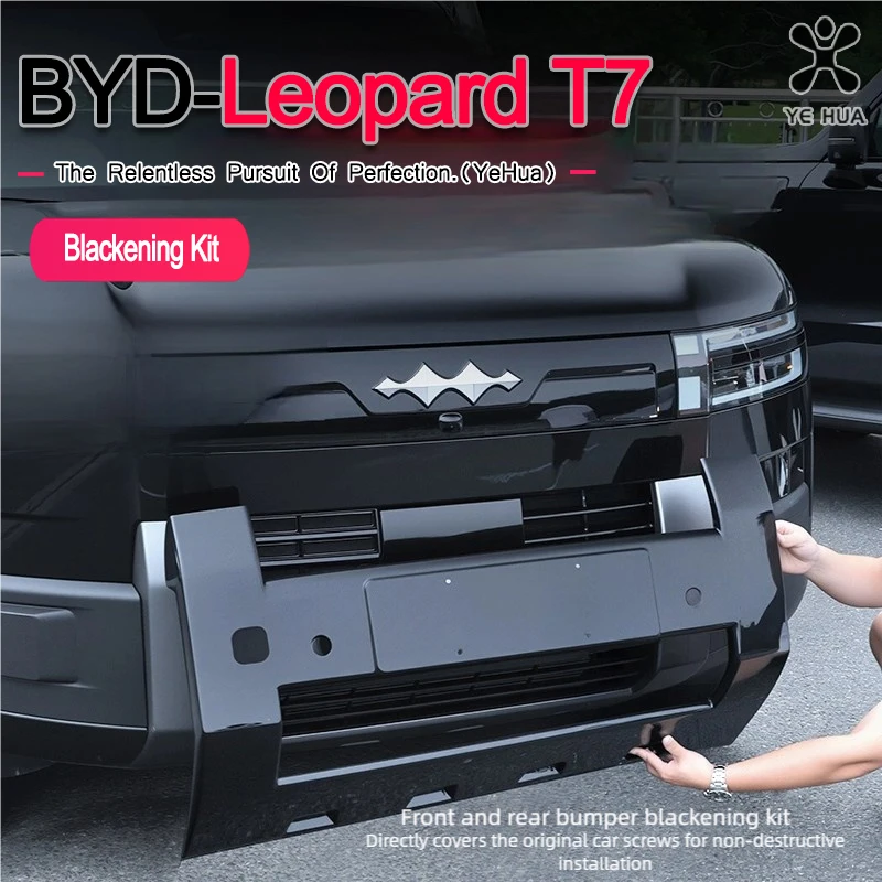 

For BYD 2025-26 Formula Leopard Titanium 7 Car Front Rear Bumper Black Warrior Upgrade Parts Car Front and Rear Bumper Trim Kit