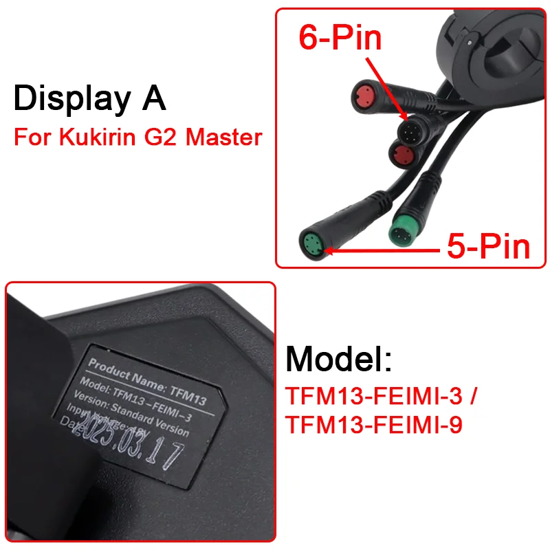 Original Display Dashboard Version Für Kukirin G2 Master Elektrische Roller A und B und C Version LCD Display Digital Meter Teile – Detail 1