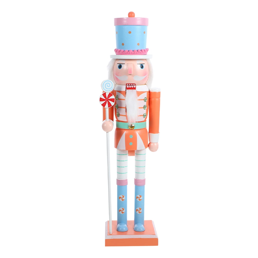 

Wooden Xmas Nutcracker Soldier Miniature Figurines Vintage Puppet Crafts Ornament New Year Christmas Ornaments Home Decor
