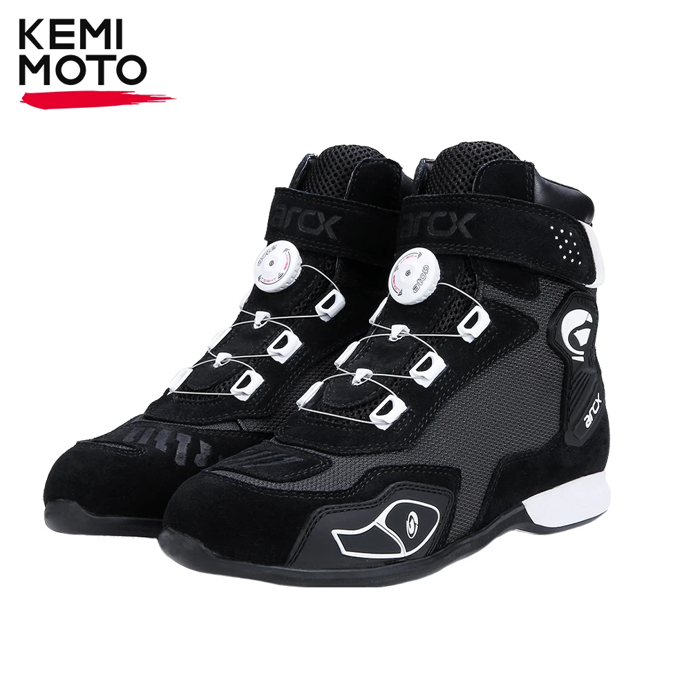 Stivali da moto da uomo Moto Motocross Off-road Racing Scarpe casual Anti-caduta Durevole Traspirante Quattro stagioni Ciclismo all'aperto