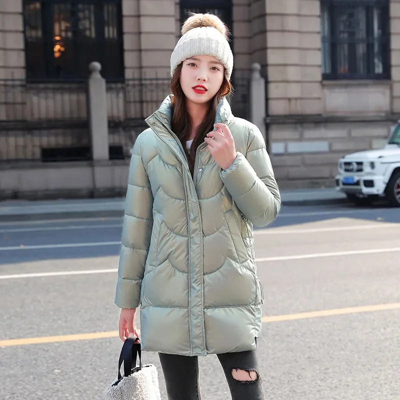 Wash-Free Cotton-Padded Jacket Female 2024 New Winter Down Coat Women Parkas Korean Loose Light Outerwear Long Fashion Overcoat