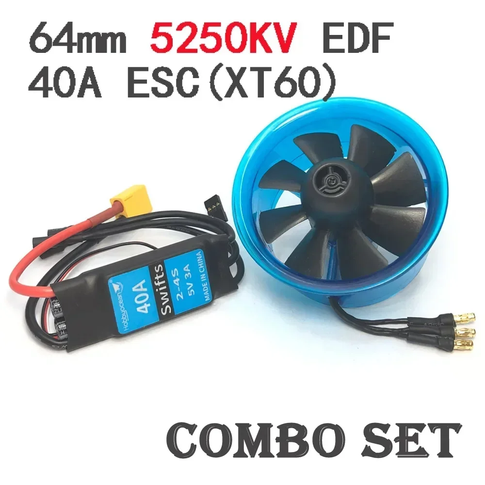 64mm Ducted Fan System EDF Power 5250KV 4300KV for Airplane Jets