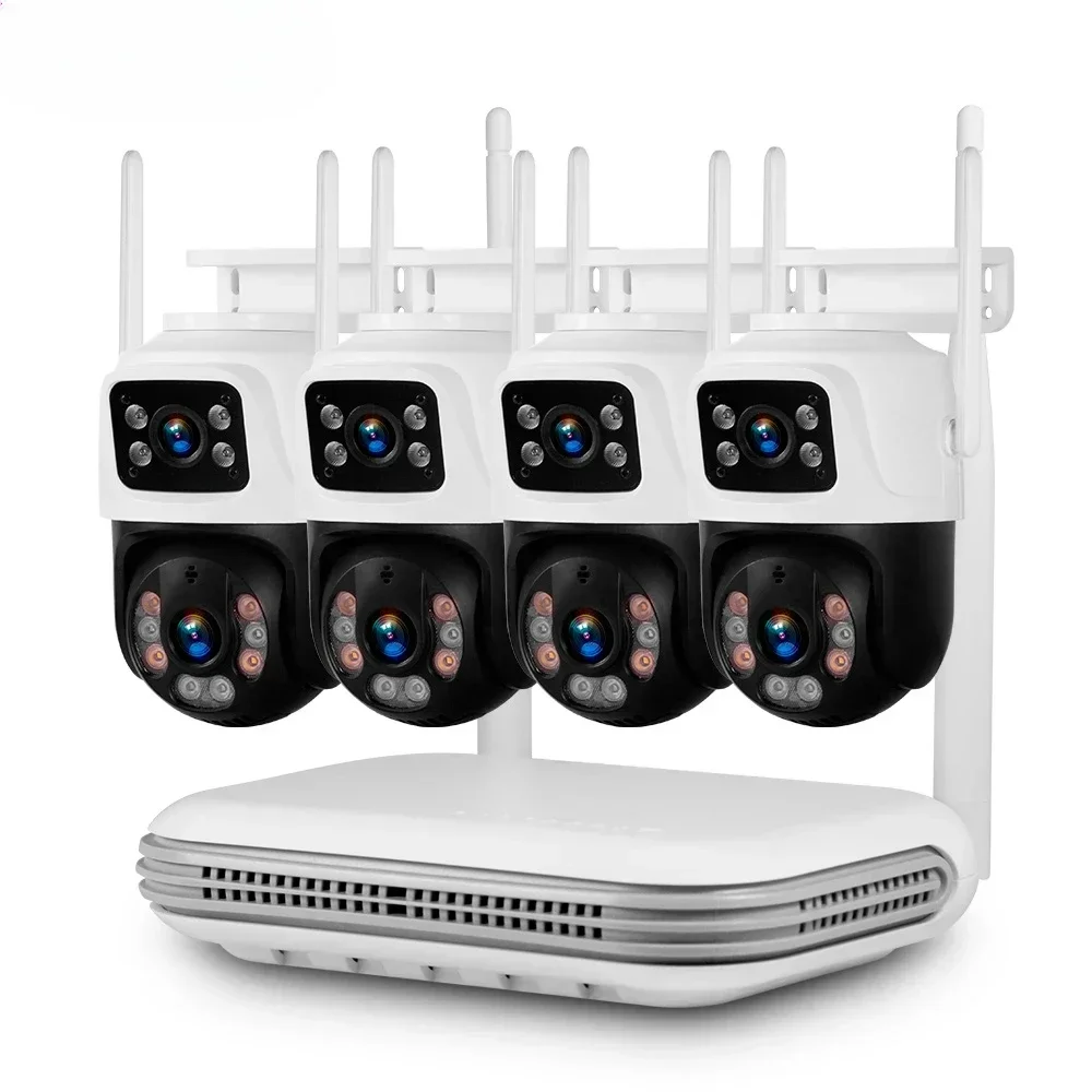 KERUI Full HD 6MP NVR Kameras System IP WIFI Überwachung Home Kamera Sicherheit CCTV System Doppel Objektiv Netzwerk Kamera NVR Kit