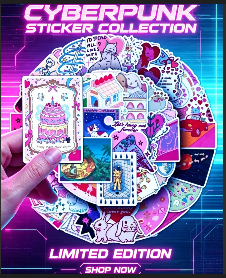 

Ins Fashion Vintage Dream Stickers, Waterproof Cartoon Scrapbook Stickers for Luggage Laptop Water Bottle